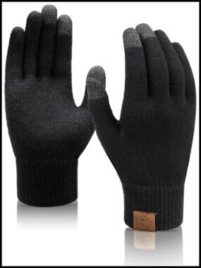 Superfine Merino Wool Winter Gloves Touch Screen Men Large